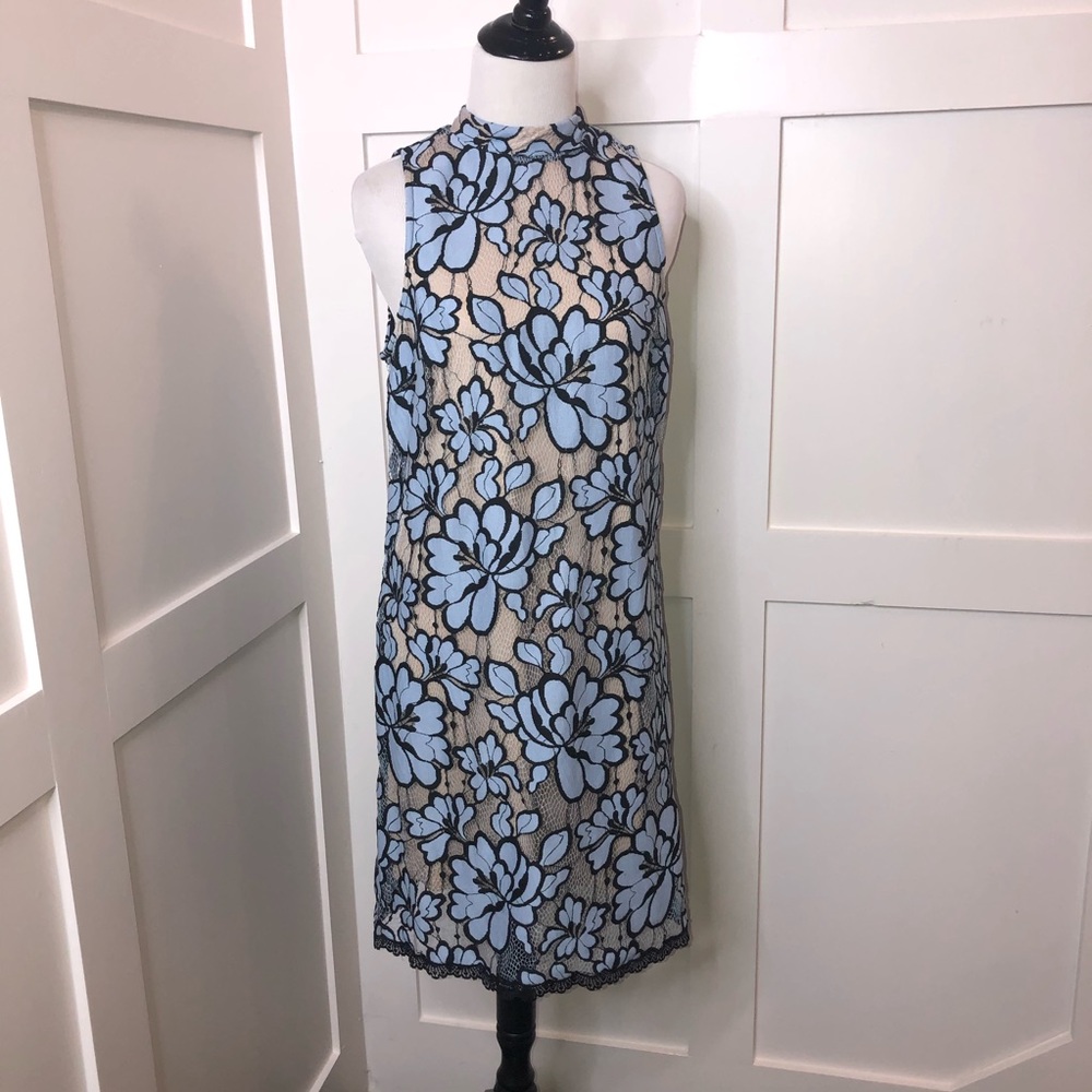 Blue lace dress